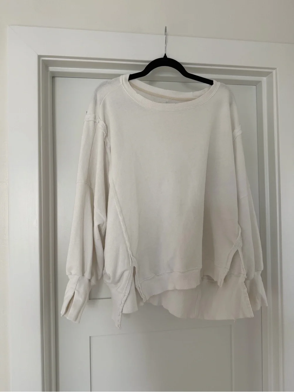We The Free White Distressed Oversized Sweatshirt - Picture 2 of 9
